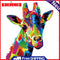 Frameless DIY Hand Painted Color Giraffe Painting By Numbers Picture Wall Decor