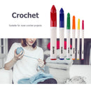 6pcs/set ABS Handle Knitting Needles Aluminum Crochet Hooks for Weaving Sew