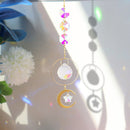 Star Moon Sun Crystal Suncatcher Lighting Accessories Curtain Home Garden Dec