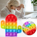 Silicone Push Bubble Fidget Anti Stress Autism Need Toys Rainbow (Cactus ) Newly