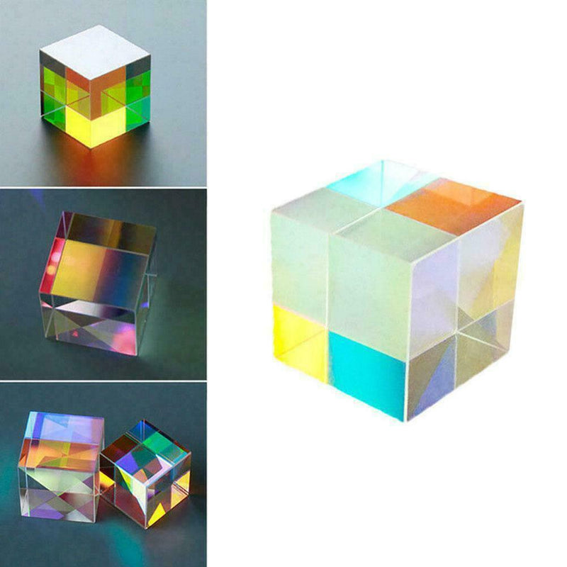 1x Unique Optical Glass Cubes RGB Combiner Splitter Rendering Gifts Color I6G2