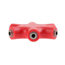 3.5mm Jack 6 Way Multi Port Hub Aux Headphone Audio Cable Adapter (Red)