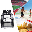 PVC Rucksack Storage Bag Men Women College Student Solid Clear Shoulder Backpack