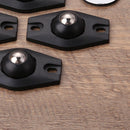 4pcs Rotating Storage Box Caster Ball Universal Trash Can Wheels (Black)