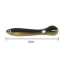 5pcs Artificial Soft Loach Fishing Lures + 5pcs Barbed Jig Hooks (Yellow) Newly