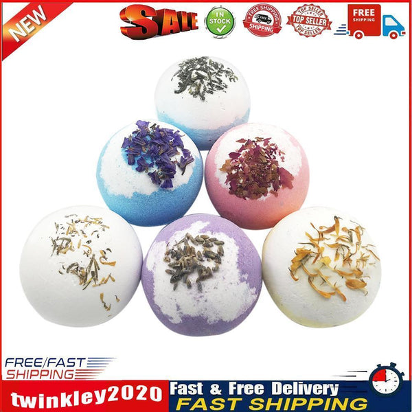 Dried Flower Essential Oil Bubble Bath Ball Bath Bomb Bathroom SPA Gift Newly
