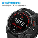 Stainless Steel Bezel Case Cover Bumper Ring (For Garmin Fenix 7S Black) Newly