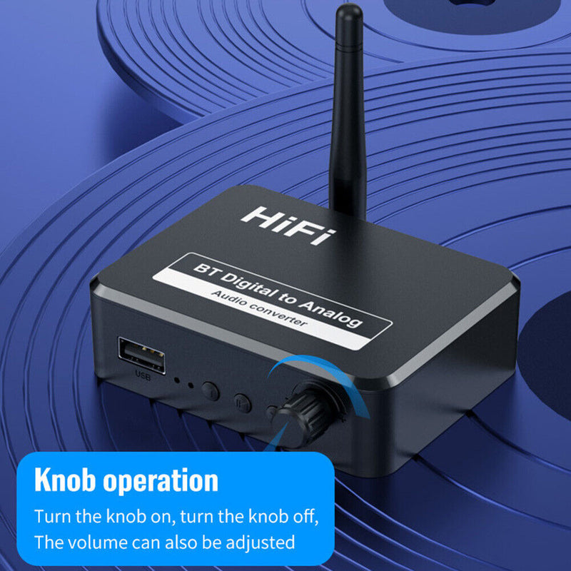 HiFi Sound Bluetooth-compatible Digital to Analog Audio Converter Adapter