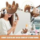 Cute Sloth Ring Holder Funny sloth Art decoration jewelry holder Bowl Stand.
