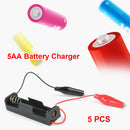 5pcs 1.5V Power Battery Holder Storage Case Box 1 Slot AA Batteries Container