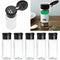 Spice Jars Clear Plastic Storage Container Screw Top Pots Lids Food D8U0