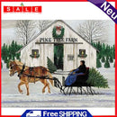 Diamond Painting 5D DIY Pine Tree Cart Full Round Drill Rhinestone Mosaic Crafts