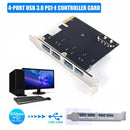 USB3.0 Riser PCIE Expansion Card 4 Ports PCI Express Computer Hub Adapter Newly