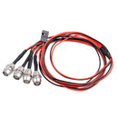 4pcs 5mm Red LED Lights Kits for 1/12 1/18 1/10 1/8 Axial Scx10 Traxxas RC