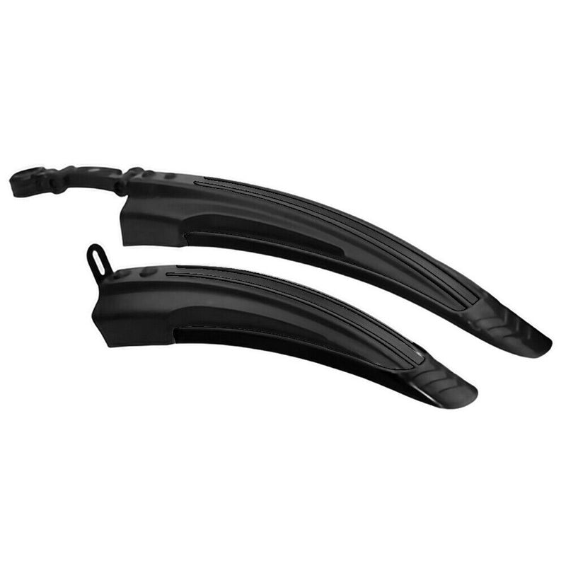 2pcs MTB Bike Mudguard Wings Set Cycling Bicycle Front Rear Fenders (Black)
