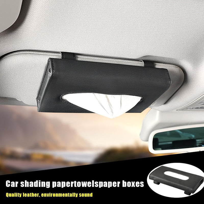 Car Sun Visor Hanging Paper Napkin Storage Box Sun Visor Tissue Cover Universal