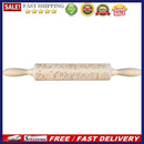 Musical Note Wood Embossing Rolling Pin DIY Baking Cookies Engraved Stencil