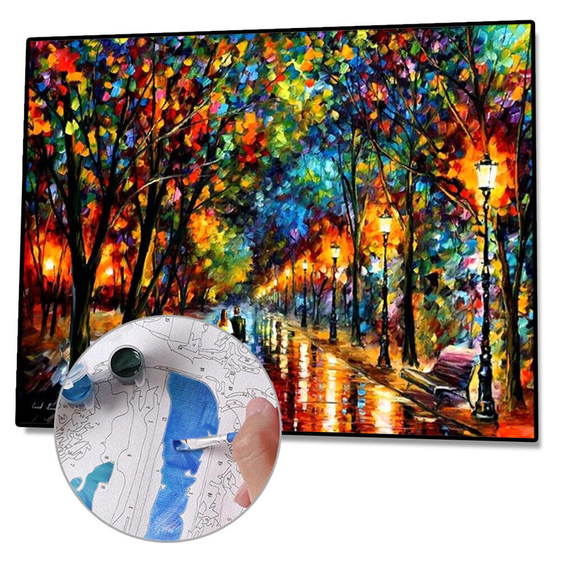 Painting By Numbers DIY Romantic Stroll Canvas Oil Art Picture Home Decor Kit