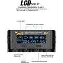 Intelligent LCD Charger 4 Slot For 18650 21700 26650 Lithium AAA Battery O5B4