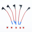 5pcs Car Mini Blade Fuse Holder Add-A-Circuit Fuse TAP Adapter with 5 Car Fuses