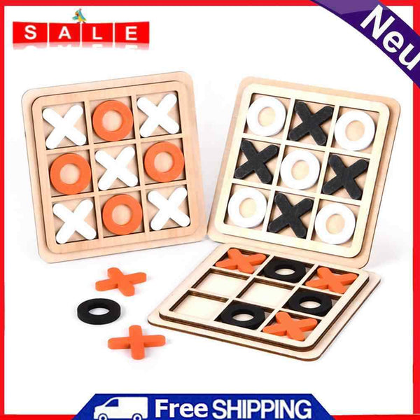 X O Game Blocks Tabletop Wooden Parent-Child Battle Game Board Children Gifts