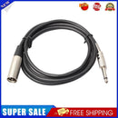 XLR 3-Pin Male to 1/4in Mono Plug Shielded Microphone Mic Audio Cable(1.8m)