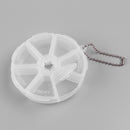 Portable 7 Day Weekly Round Drug Tablet Pill Box Medicine Splitters (White)