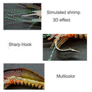 7pcs/set Luminous Fishing Lure Bait Artificial Shrimp Soft Hooks R4Q4 A8P9 T6K4