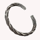 Fashion Retro Alloy Men Twisted Bracelet Handmade Male Opening Bangles