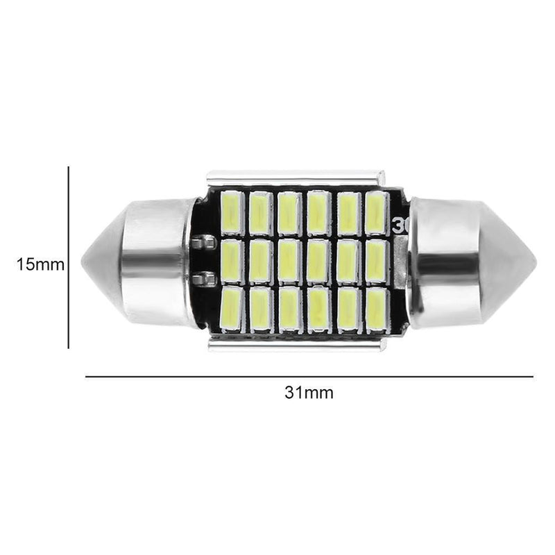 1pc 31mm 3014 18LED 5050SMD Car Doom Festoon Interior Reading Light Bulb