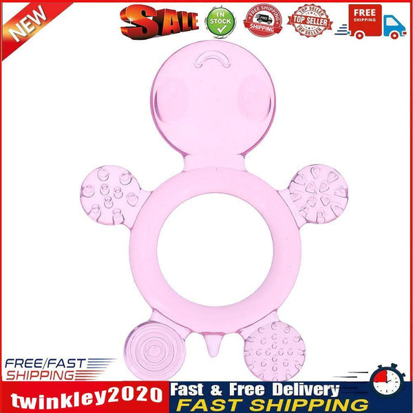 Cute Baby Teether Kids Silicone Teething Chewable Pacifier (Pink Tortoise) Newly