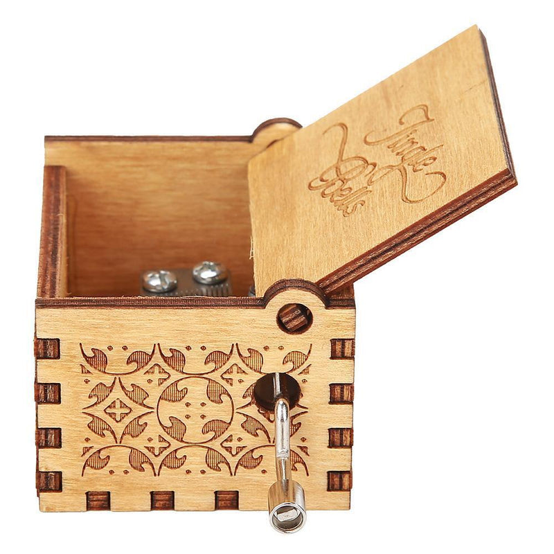 Wooden Hand Cranked Music Box Decoration for Music Lover Birthday Party Ornament