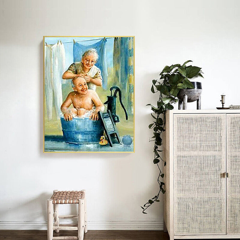 5D DIY Diamond Painting Old Couple Full Round Drill Mosaic Picture Rhinestones