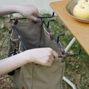 Table Side Storage Bag Multifunctional Folding Canvas Bags & Large Capacity