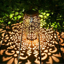Solar Garden Lanterns, Retro Metal LED Outdoor Hanging Lights with Handle Newly