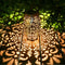 Solar Garden Lanterns, Retro Metal LED Outdoor Hanging Lights with Handle Newly