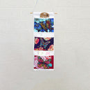 Butterfly Diamond Painting Wall Hanging Storage Bag 3 Pockets White (AA993)