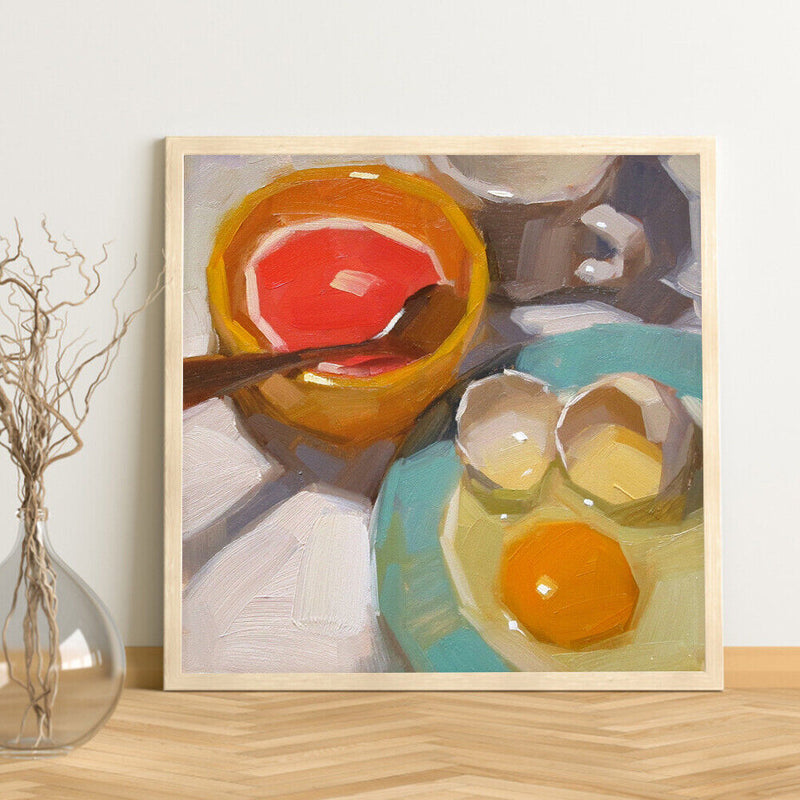 Eggs Fruits Oil Paint By Numbers Kits Canvas Drawing DIY Coloring Picture Crafts