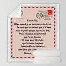 Reversible Flannel French Letters Pattern Tapestry Sofa Blanket (Son M) Newly