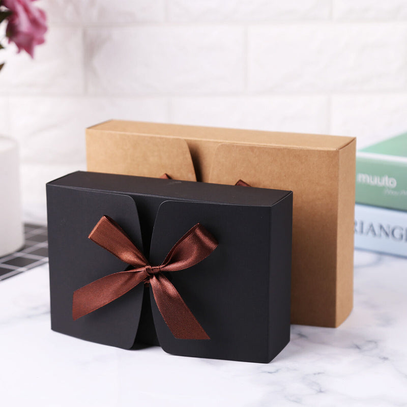 Gift Boxes 10 Packs, Kraft Paper, Presents Package Wrap (17.5 X 11.5 X 5cm)