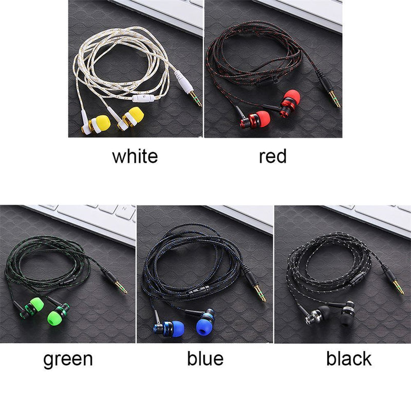 Wired Mobile Phone Earpiece Stereo 3.5mm Earbuds In-Ear Earphone HiFi Headphone