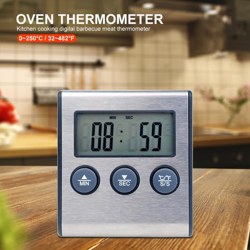 Kitchen Cooking Digital BBQ Meat Thermometer Grill Stainless Steel Probe