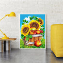 DIY Sunflower and Bird Full Round Diamond Painting Mosaic Kits Wall Decor Craft