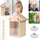 Window Birdhouse with Strong Suction Cups and Outdoor Lanyard See-through`