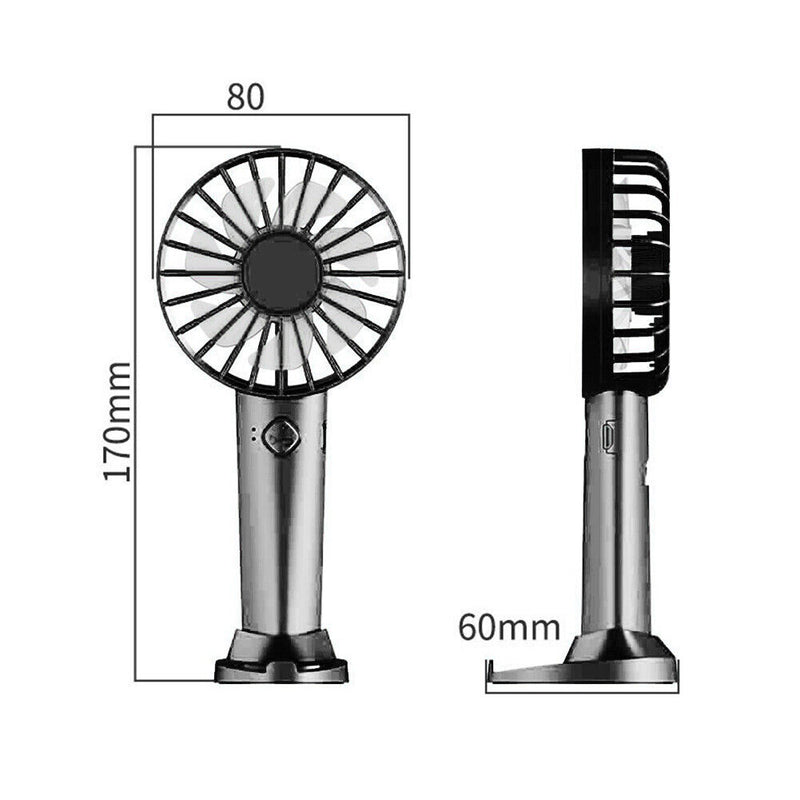 #A Mini Portable Fan Handheld USB Charging Cooling Powerful Electric Fan 3 Speed