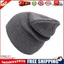 Unisex Women Men Cap Warm Hat Skullies Knitted Beanie Cap(Gray)