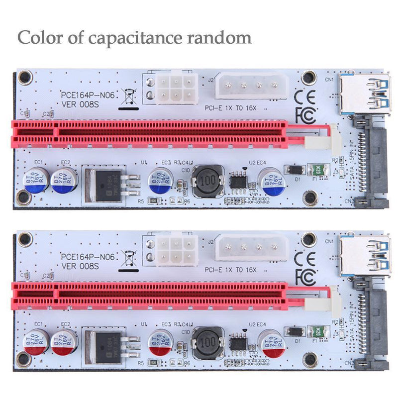 60cm 008S PCI-E Riser1X 16X USB3.0 Adapter Card Cable Wire for BTC Miner