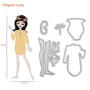 5pcs Elegant Lady Die Making DIY Stencils Scrapbook Embossing DIY Cards