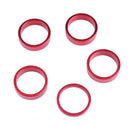 5pcs Aluminum Alloy Bicycle Headset Pad Front Riser Pad Fork Gasket(Red) Newly