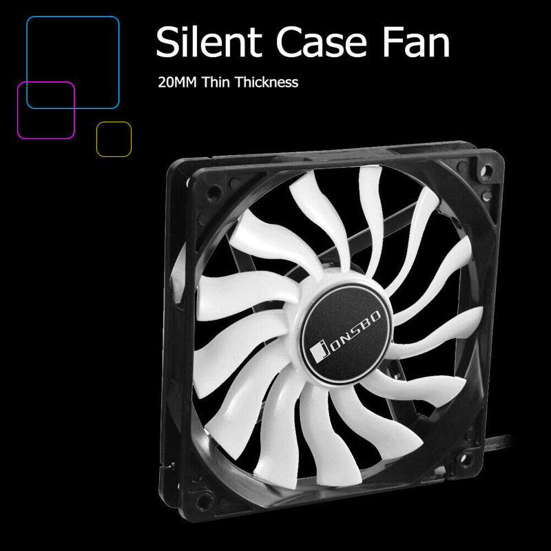 JONSBO 12020 PC Case Fan 120mm Silent Chassis Fan CPU Cooler Fan 4Pin 3Pin Newly